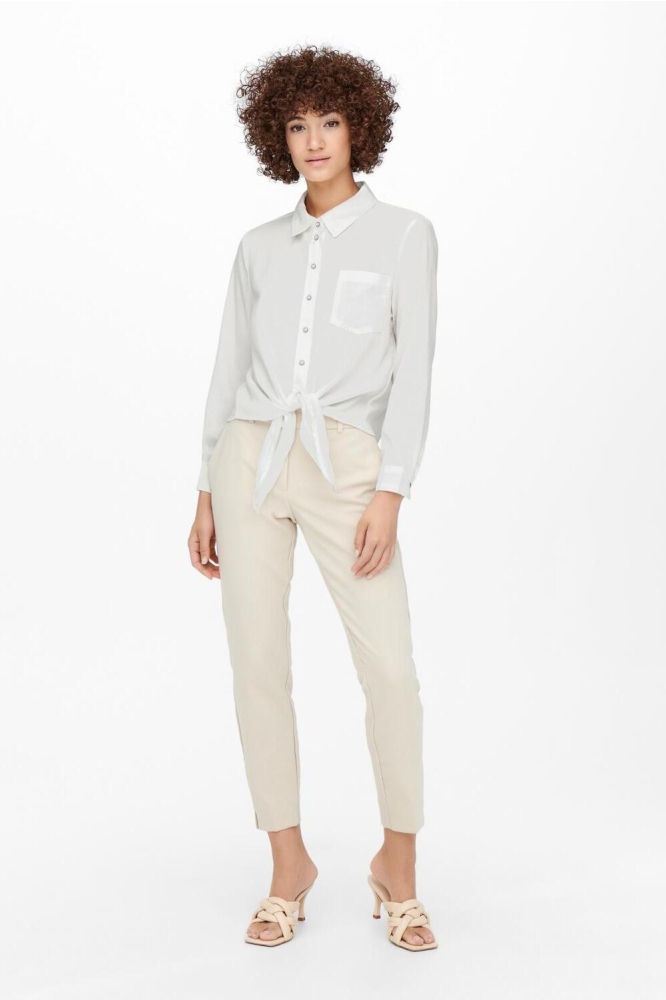 ONLLECEY LS KNOT SHIRT NOOS 15195910 Cloud Dancer